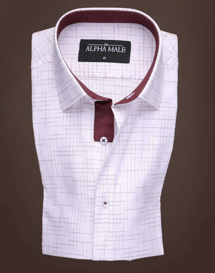 Abstract Checkered with Contrasting Inlay