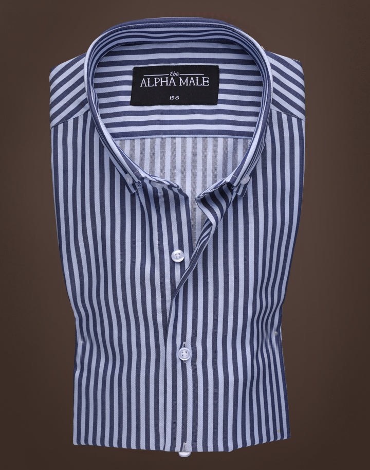 Alternate Blue Textured Stripes