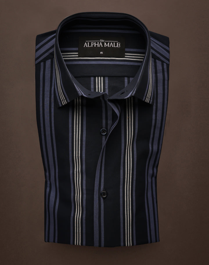 Balanced Stripes in Navy Blue