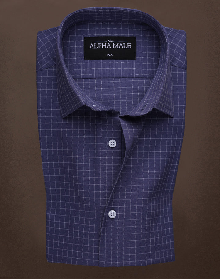 Blue Grid Checks