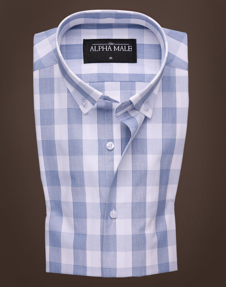 Box Checkered in Blue