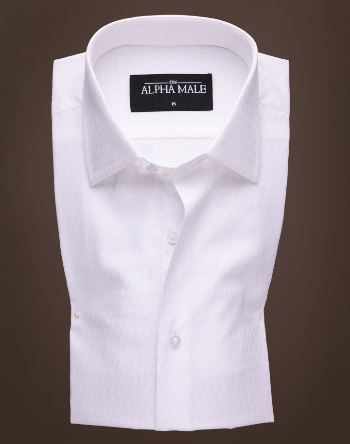 Brilliant White in Geometric Pattern