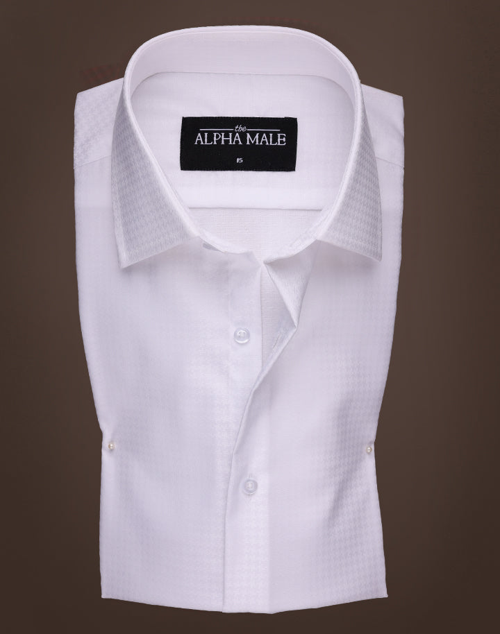 Hounds tooth Pattern in White Pattern