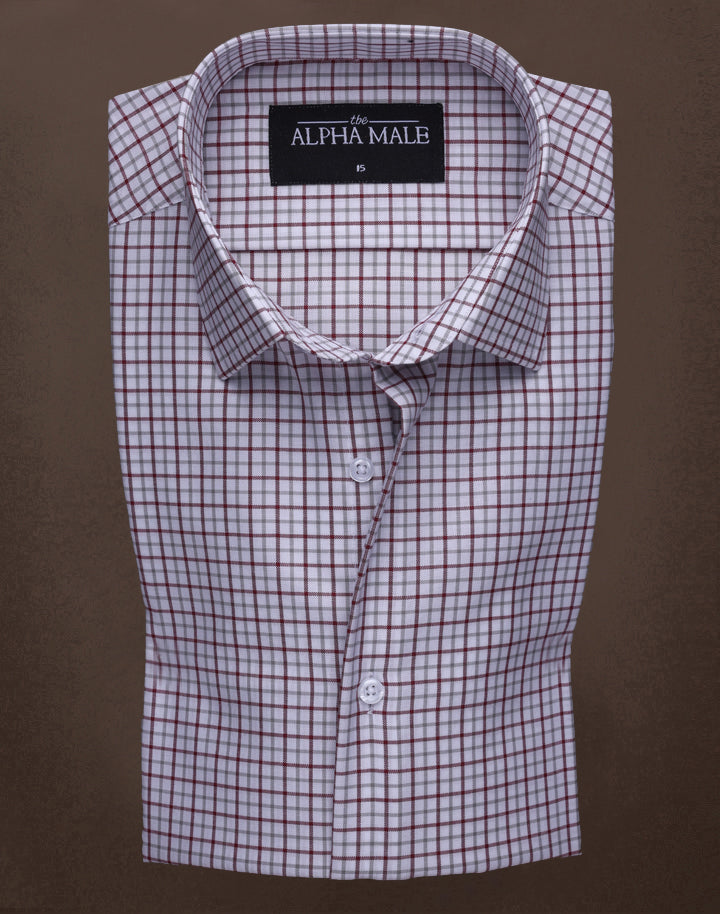 Contemporary Checkered in Red & White