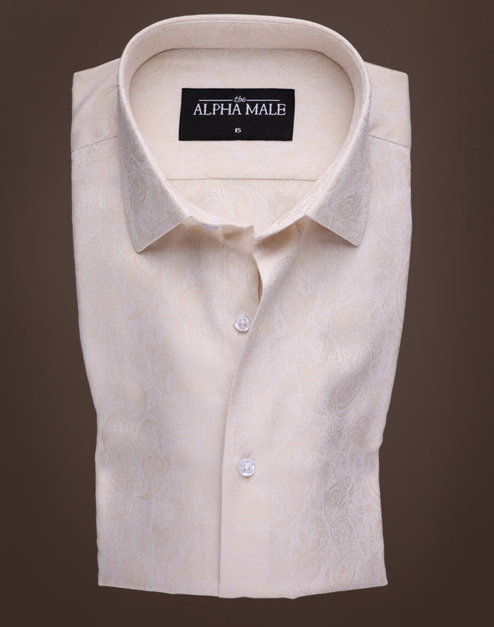Embossed Paisley in Cream