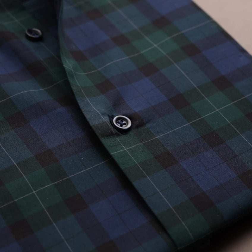 Tartan Checks in Green & Blue