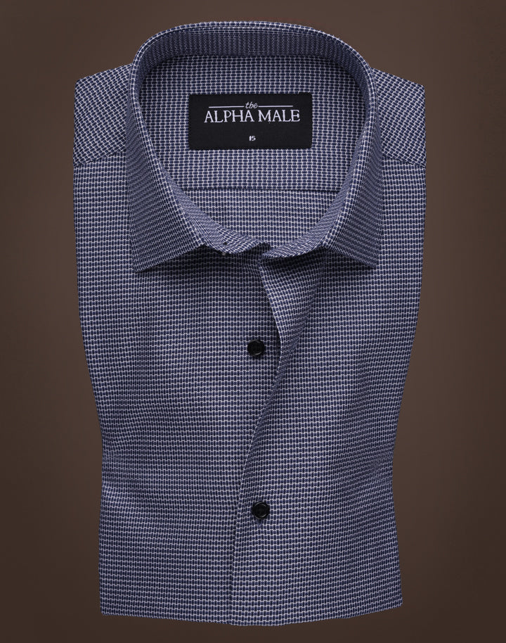 Marine Blue Jacquard