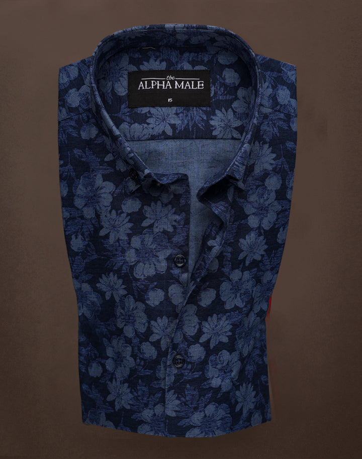 Navy Floral Print