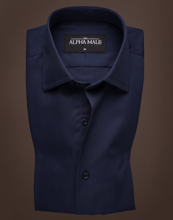 Navy Poplin
