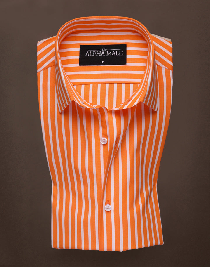 Orange & White Stripes