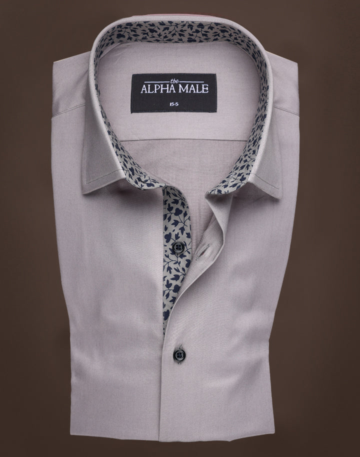 Pastel Grey with Contrasting Inlay