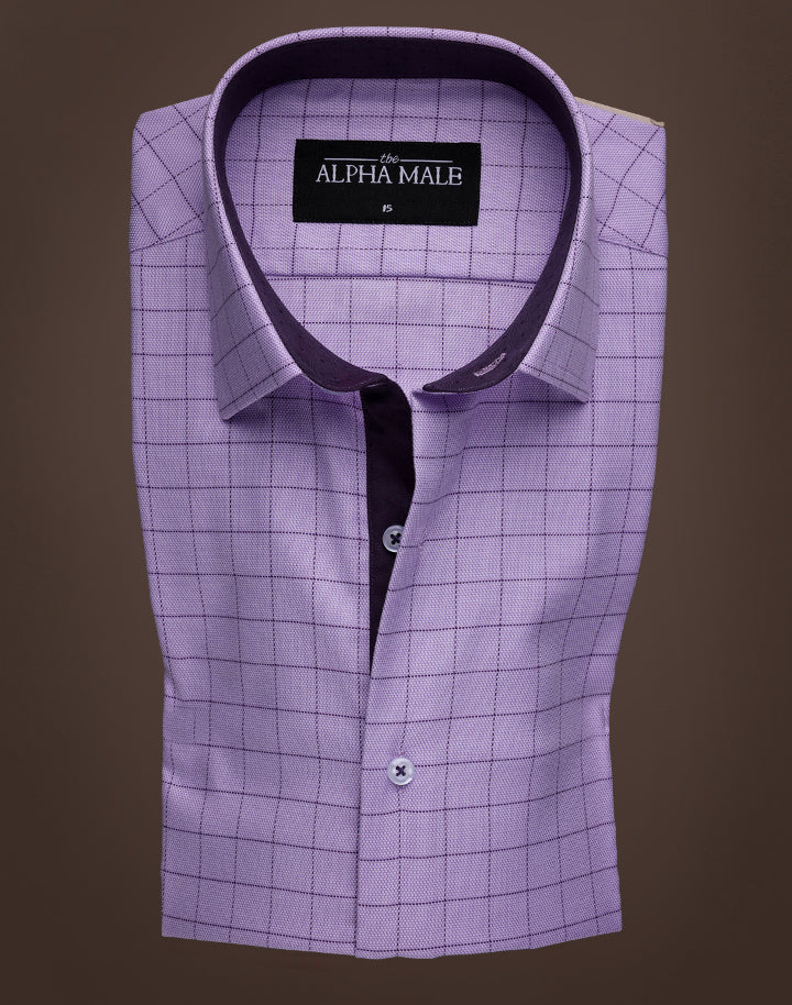 Purple Checkered with Contrasting Inlay