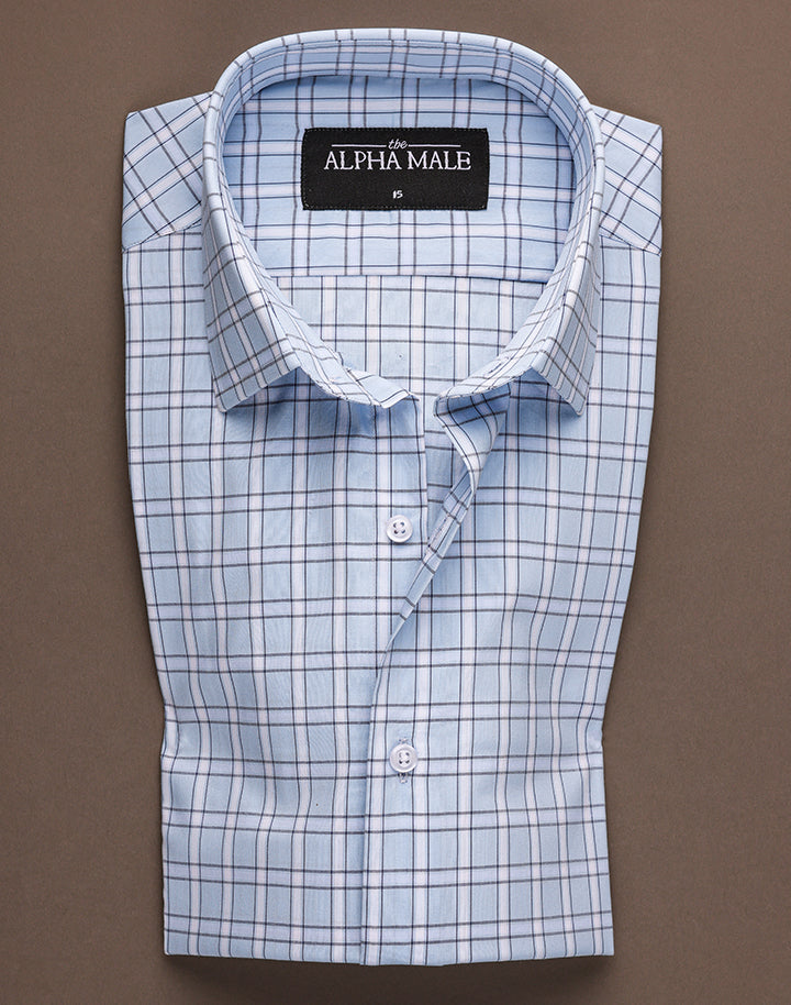 Sky Blue & White Checkered