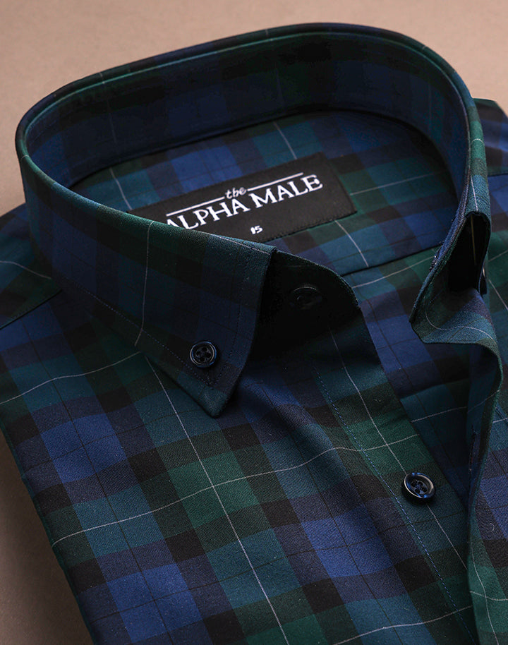 Tartan Checks in Green & Blue