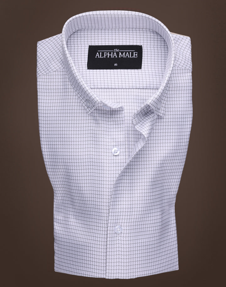 White & Grey Houndstooth
