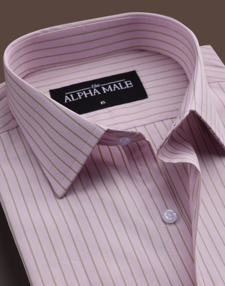 Retro Pink & Brown Stripes