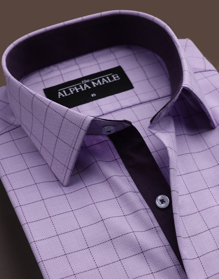 Purple Checkered with Contrasting Inlay