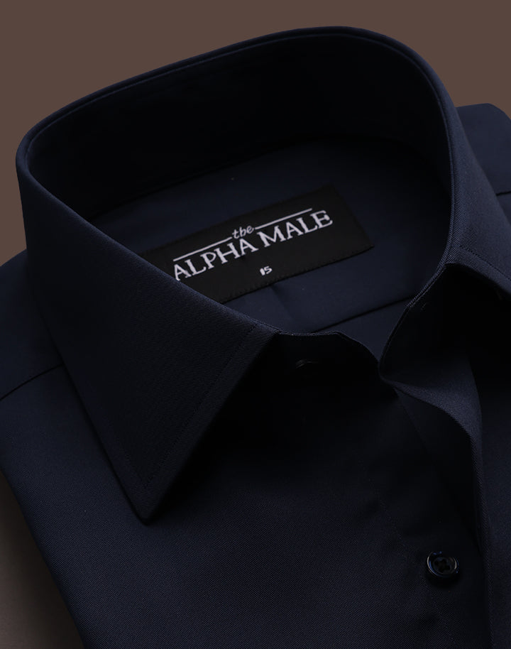 Navy Poplin