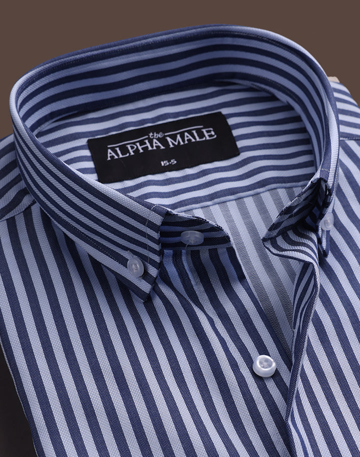 Alternate Blue Textured Stripes