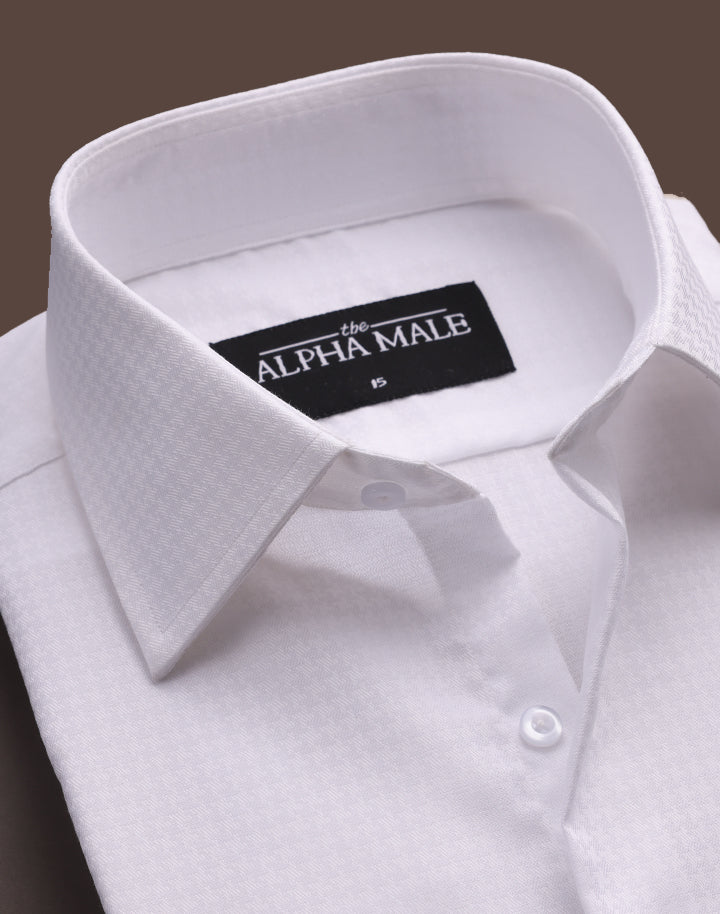 Brilliant White in Geometric Pattern
