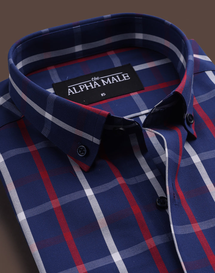 Blue & Red Windowpane