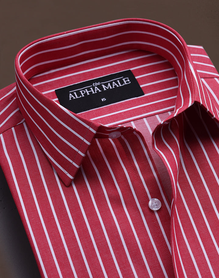 Pinkish Red Striped