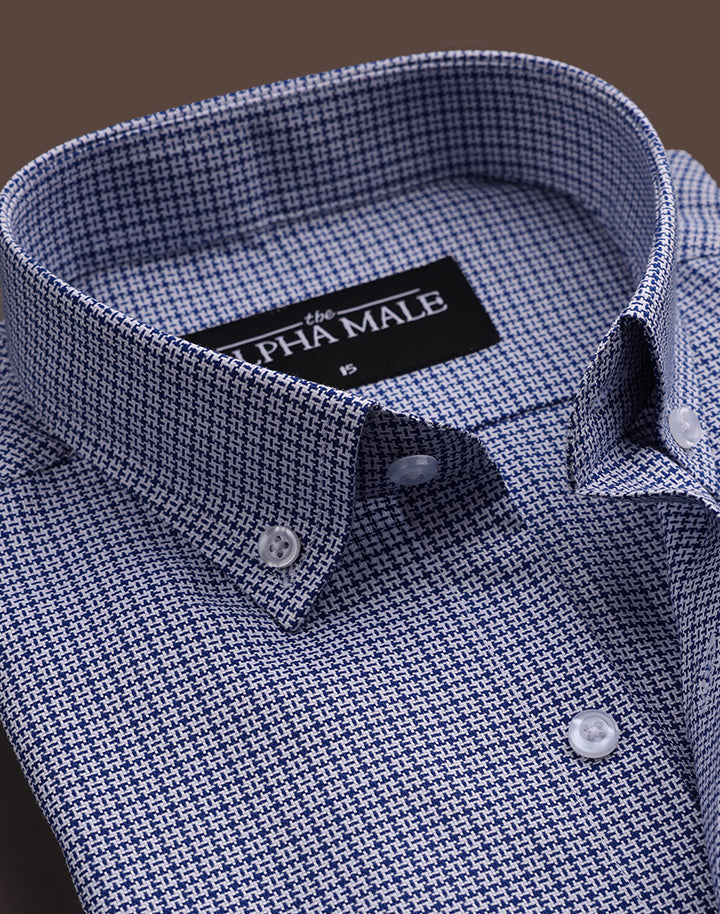 Houndstooth Blue