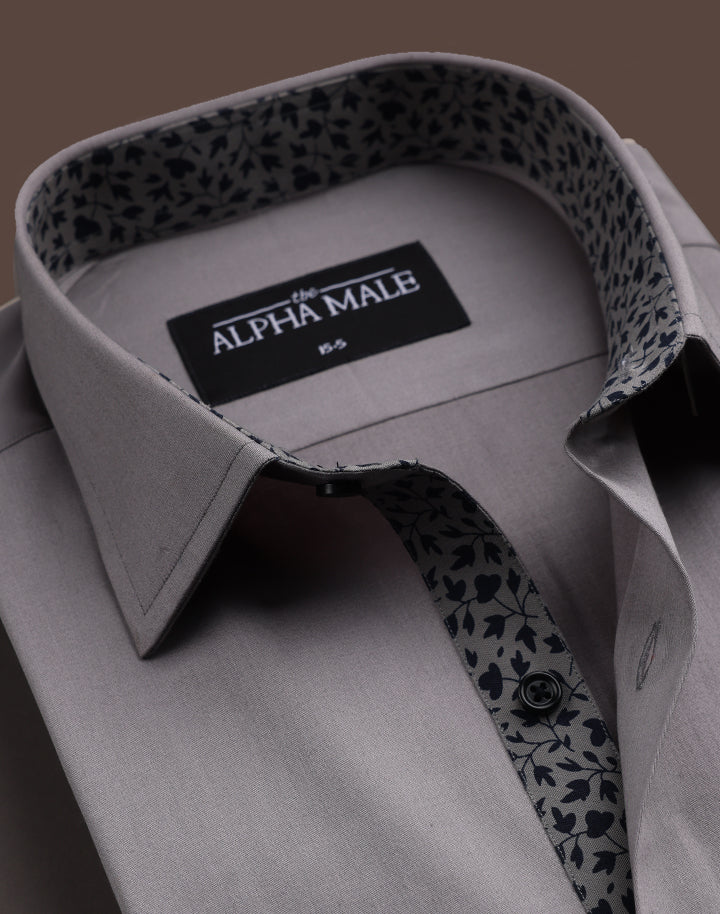 Pastel Grey with Contrasting Inlay