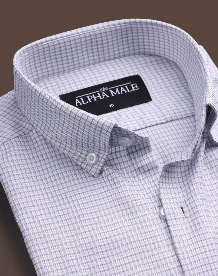 White & Grey Houndstooth