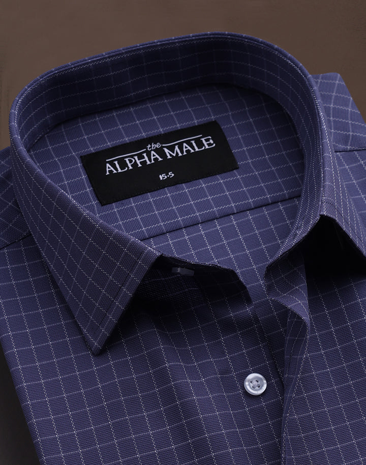 Blue Grid Checks