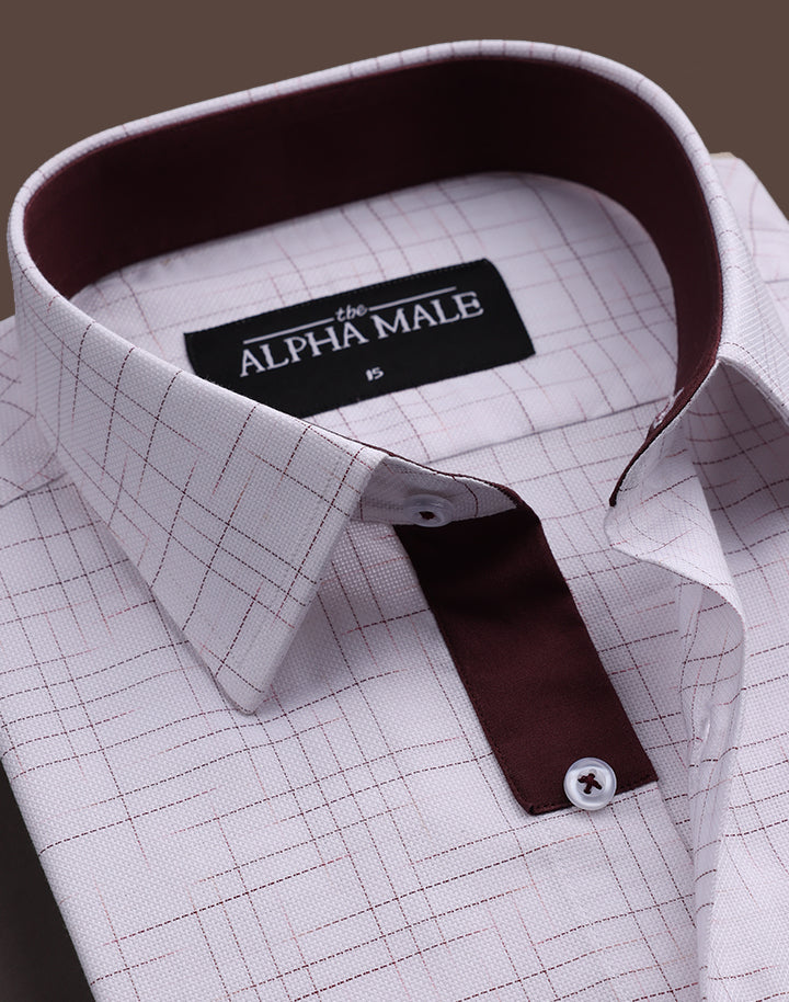 Abstract Checkered with Contrasting Inlay