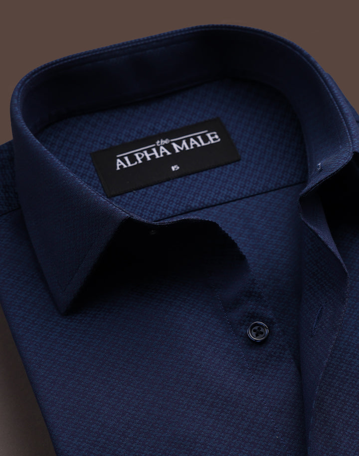 Blue with Embossed Motifs