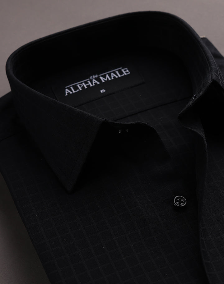 Self Checkered Black