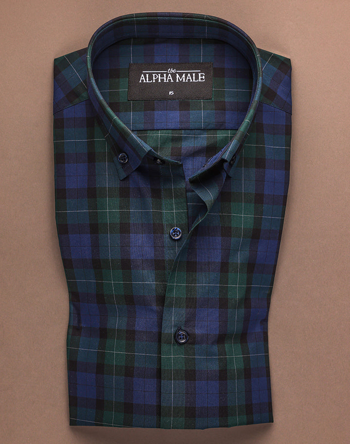 Tartan Checks in Green & Blue