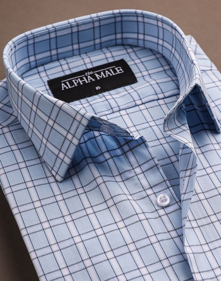 Sky Blue & White Checkered