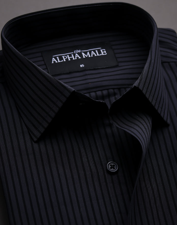 Black & Grey Pencil Stripes