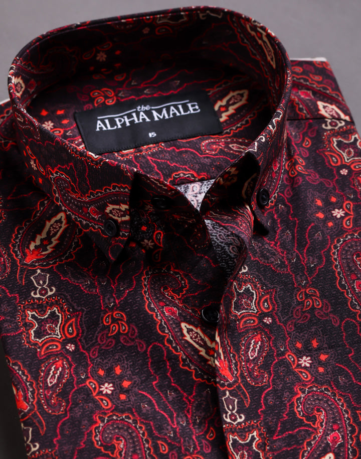 Paisley Print in Red