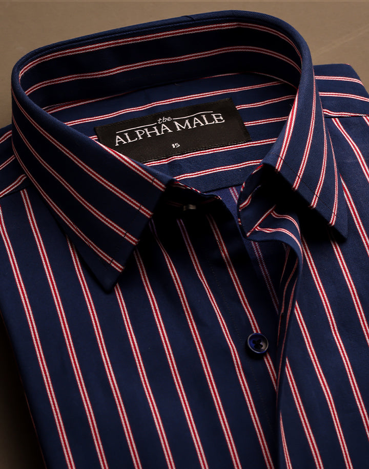 Blue & Red Sharp Stripes
