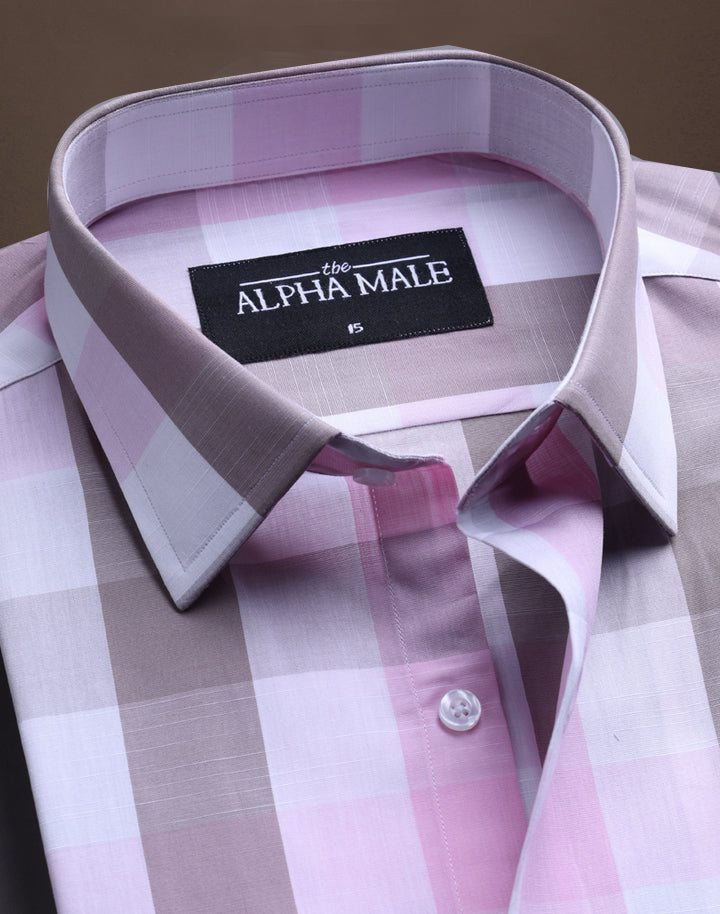 Box Checkered Pink in Italian Cotton