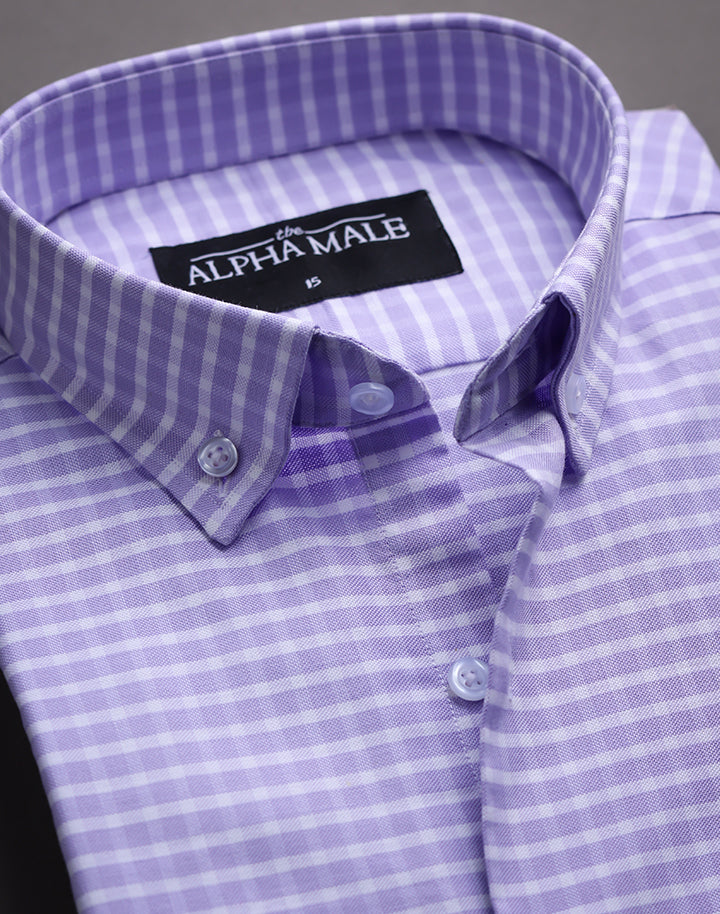 Purple Gingham Checkered in Oxford