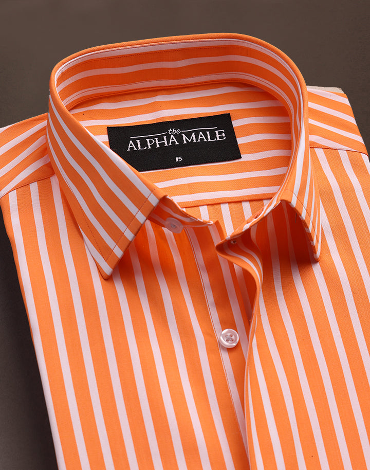 Orange & White Stripes