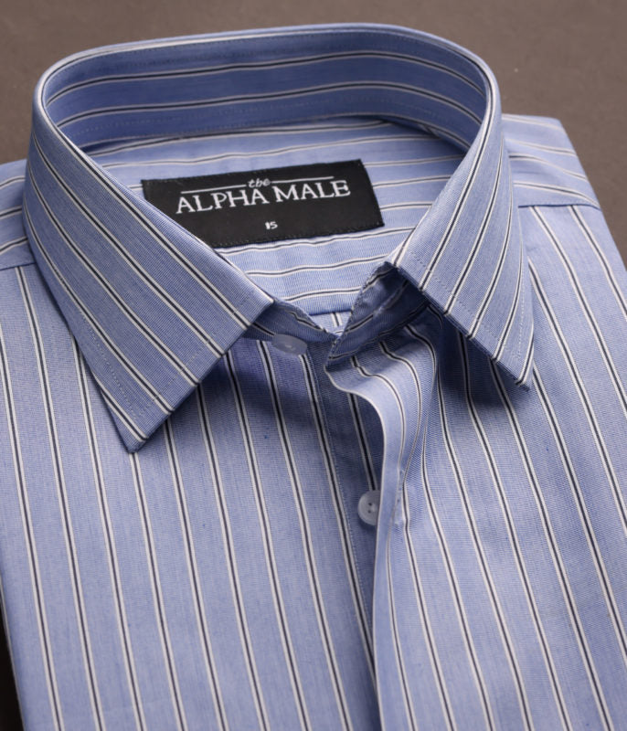Lux Blue & Black Stripes