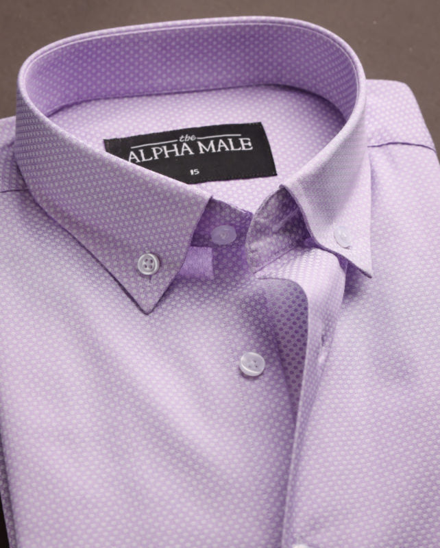 Purple in woven polka