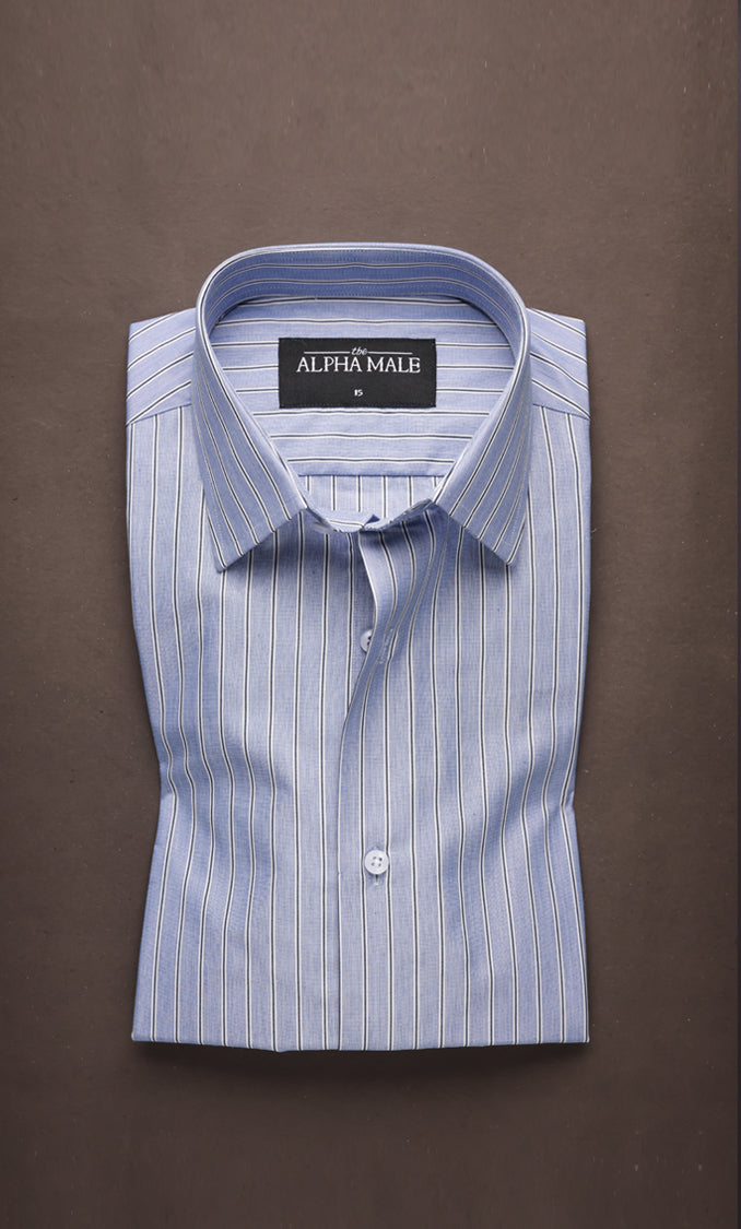 Lux Blue & Black Stripes
